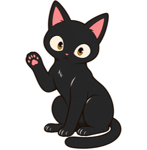 Ory, Eativa’s black-cat fitness companion.